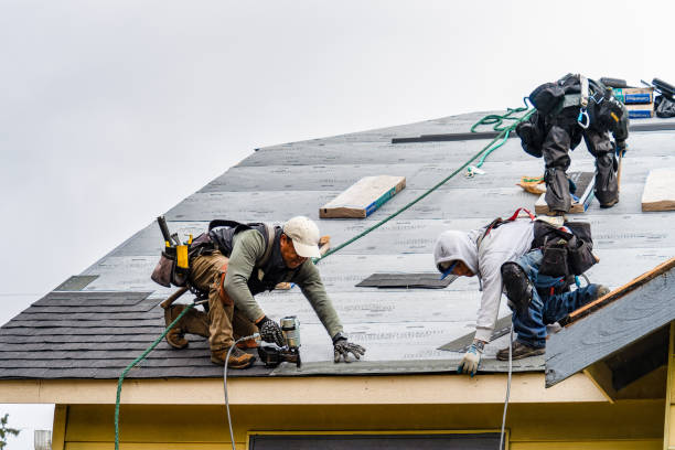 Professional Roof Replacement technician working in Crosby, ND